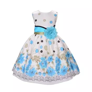 Цветочное платье Cinda, синий