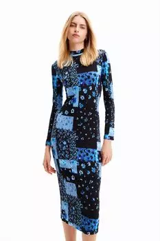 Цветочное платье Desigual, синий