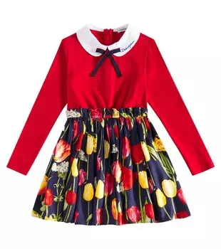 Цветочное платье Dolce&Gabbana Kids, цвет variante abbinata