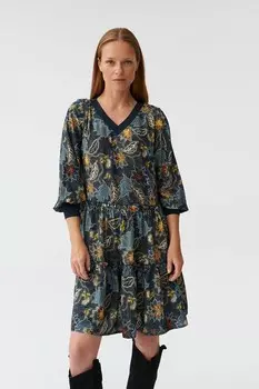 Цветочное платье с кружевом Tatuum, бургундия