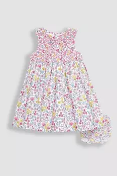 Цветочное платье свободного кроя Jojo Maman Bb, синий