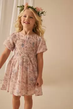 Цветочное выпускное платье Laura Ashley, бежевый