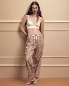 Цветочные брюки Sfera, светло-розовый