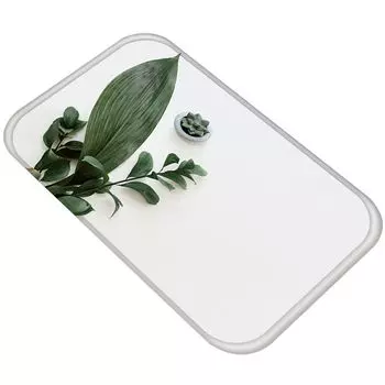 Цветочные листья, растительный узор, нескользящий ковер, дверь, кухня, ванная комната, напольный коврик-8 # Stuttg, мультиколор