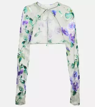 Цветочные плечи Dries Van Noten, серый