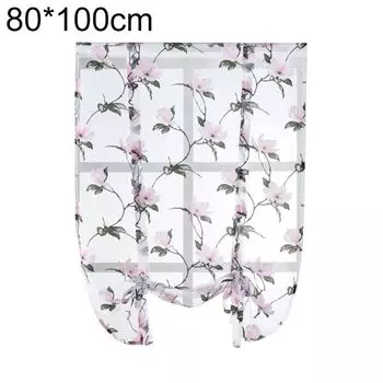 Цветочные римские шторы для кухни, тюль, прозрачная панель, занавеска для окна спальни, желтый, размеры: 100*160 см Stuttg, розовый