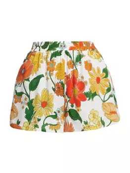 Цветочные шорты Stella Mccartney, цвет multicolor orange