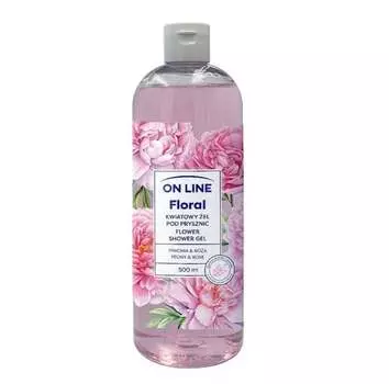 Цветочный гель для душа «Пион и роза» 500 мл On Line