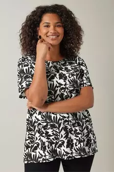 Цветочный гофрированный верх Evans, белый