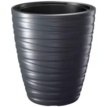 Цветочный горшок Prosperplast «Лабиринт», (1 шт.), 37,5 x 41,9 см, антрацит