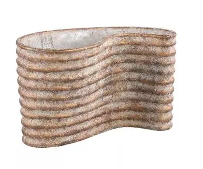 Цветочный горшок PTMD Collection Stelian, бронзовый