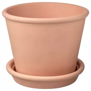 Цветочный горшок с блюдцем, терракота для дома и улицы, 24 см, MUSKOTBLOMMA IKEA