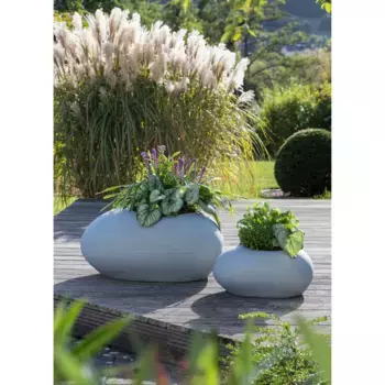 Цветочный горшок Scheurich «48/280 FLOW», серый