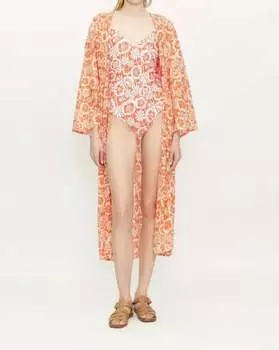 Цветочный халат-кимоно в пляжном цвете Compania Fantastica, цвет beach flower