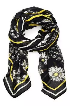 Цветочный шарф Desigual, черный