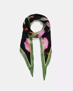 Цветочный шарф Desigual, черный