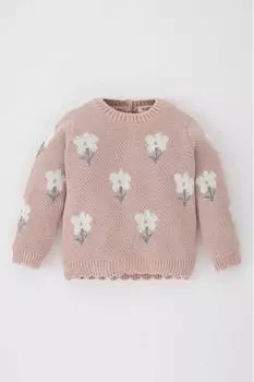 Цветочный свитер Defacto, белый