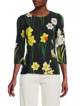 Цветочный топ Dolce&Gabbana, цвет Black Multi