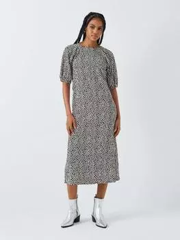 Цветущее платье миди в цветочек John Lewis , черный