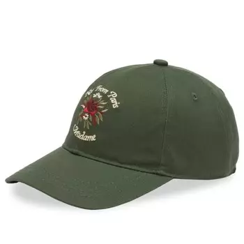 Цветы слоган кепка Drle De Monsieur, хаки