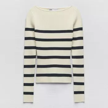 Cвитер Zara Striped Knit, полосатый