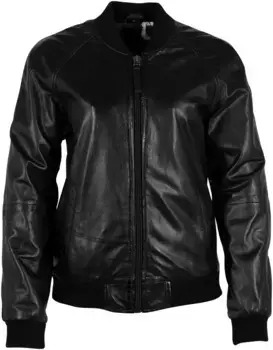 Цыганская кожаная куртка "GWLyone", с трикотажными манжетами и воротником Gipsy, черный