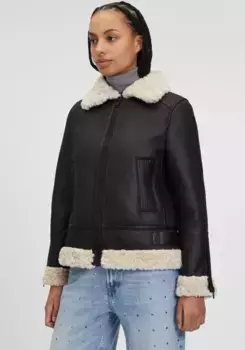 Цыганская куртка из искусственной кожи "С-039", с искусственным мехом, на молнии Gipsy, черный
