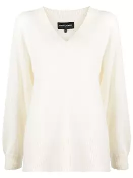 Cynthia Rowley джемпер с V-образным вырезом, белый