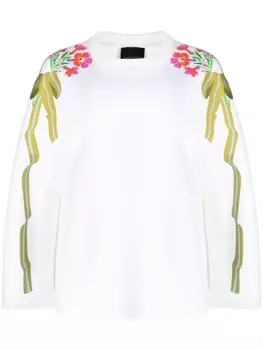 Cynthia Rowley кейп с цветочным принтом, белый