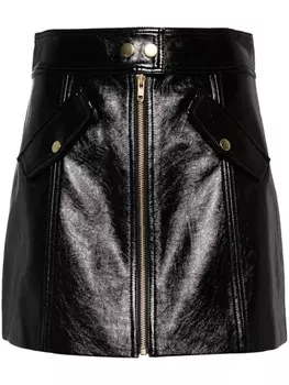 Cynthia Rowley лакированная юбка, черный