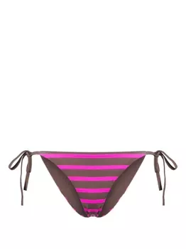 Cynthia Rowley плавки бикини в полоску, коричневый