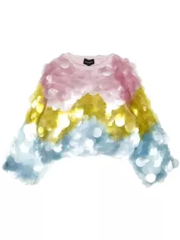 Cynthia Rowley топ Daylight Disco с пайетками, розовый