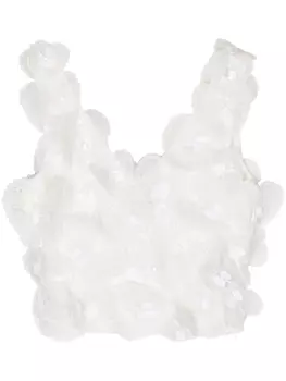 Cynthia Rowley укороченный топ с аппликацией, белый