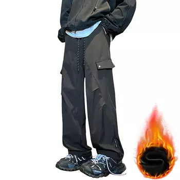 Cypher Code Шифр-код Повседневные брюки унисекс, Черный (на флисовой подкладке)