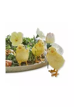 Цыплята Дюэрре желтые, набор из 3 шт Loberon, желтый