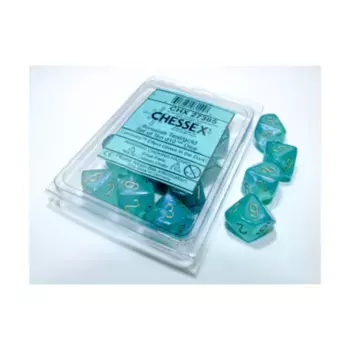 d10 Бирюзовый с золотом (10) (3-е издание), Dice - Borealis - d10 (Chessex)