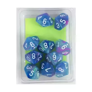 d10 Кувшинка с белым (10), Dice - Festive - d10 (Chessex)
