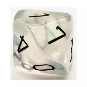 d10 Прозрачный с черным, Dice - Borealis - d10 (Chessex)