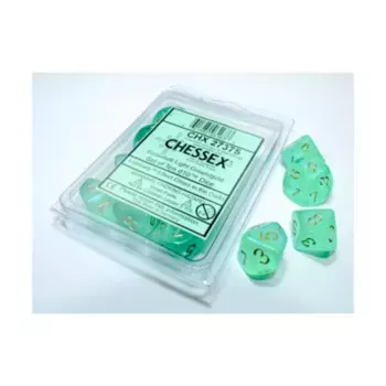 d10 Светло-зеленый с золотом (10) (3-е издание), Dice - Borealis - d10 (Chessex)