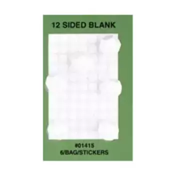d12 пустой белый с наклейками (6), Dice - Blank Dice