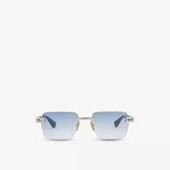 D4000423 солнцезащитные очки в металлической квадратной оправе Dita, серебряный