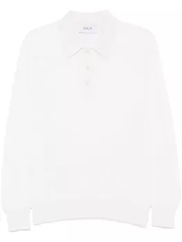 D4.0 рубашка-поло в мелкую рубчик, белый