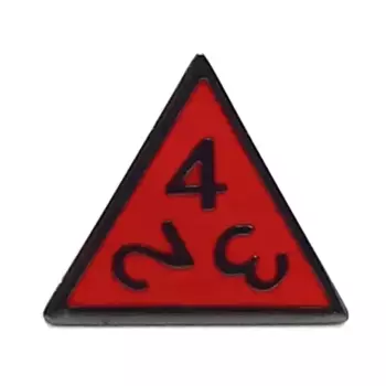 d4 Красный с черным никелем, Metal Dice - Elven Forged