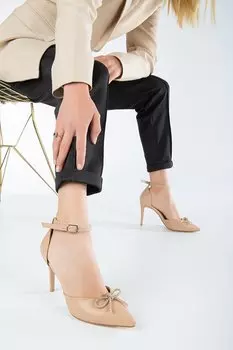 D619 Женские повседневные классические туфли на каблуке Daxtors, обнаженная