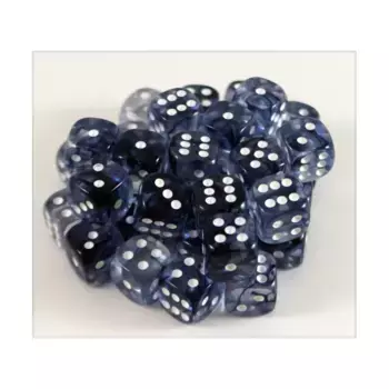 d6 12 мм Черный с белым (36), Dice - Nebula (Chessex)