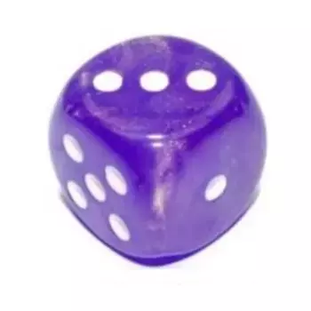 d6 12 мм Фиолетовый с белым (36) (3-е издание), Dice - Borealis - d6 12mm (Chessex)