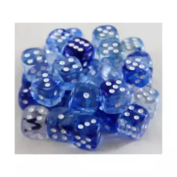 d6 12 мм Темно-синий с белым (36), Dice - Nebula (Chessex)