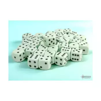 d6 12 мм Зеленый с черным (36), Dice - Opaque Pastel (Chessex)