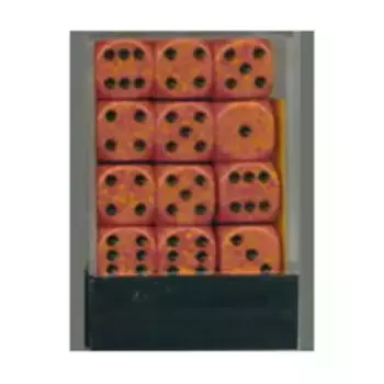 d6 12мм Огонь (36), Dice - Speckled - d6 12mm (Chessex)