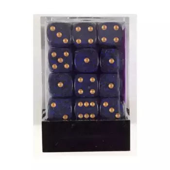 d6 12мм Золотой Кобальт (36), Dice - Speckled - d6 12mm (Chessex)